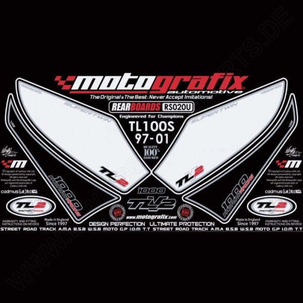 Motografix Steinschlagschutz hinten Suzuki TL 1000 S RS020U