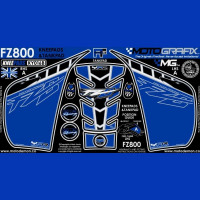 Motografix Tankschutz Knie Pads passend für YAMAHA FZ800 FZ8 N 2010 Motografix Tankschutz Knie Pads passend für YAMAHA FZ800 FZ8 N 2010