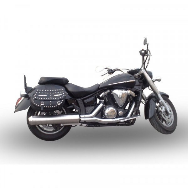 Yamaha Xvs 1300 Midnight Star 2006-2014, Inox Oval Bomb, Homologated legal slip-on exhaust includin