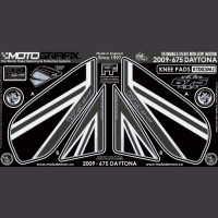 Motografix Tankschutz Knie Pads passend für Triumph Daytona 675 2009 Motografix Tankschutz Knie Pads passend für Triumph Daytona 675 2009