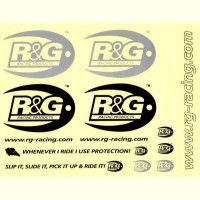 R&G Sticker Set – 15 Aufkleber in Schwarz und Silber R&G Sticker Set – 15 Aufkleber in Schwarz und Silber