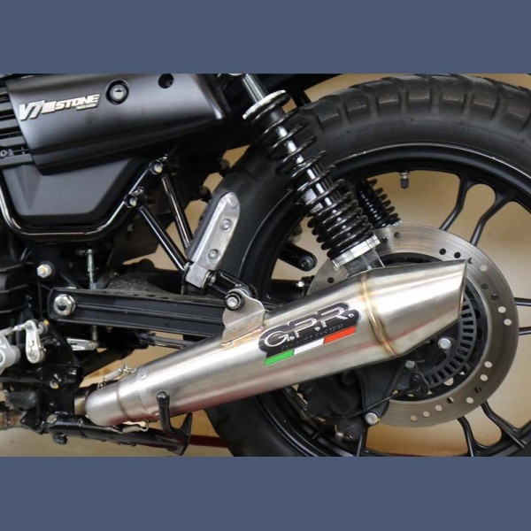 Moto Guzzi V7 III Special-Stone-Carbon 2017-2018, Vintacone, Racing full system exhaust 2 IN1, Left