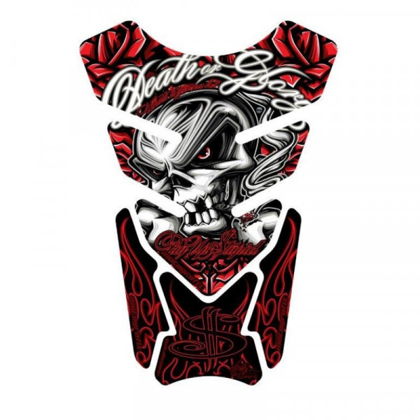 Motografix Death or Glory - Pay Up Stupid Red 3D Gel Tankpad Protector ST086R