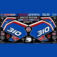 Motografix Tankschutz Knie Pads passend für BMW G310R 2016 Motografix Tankschutz Knie Pads passend für BMW G310R 2016