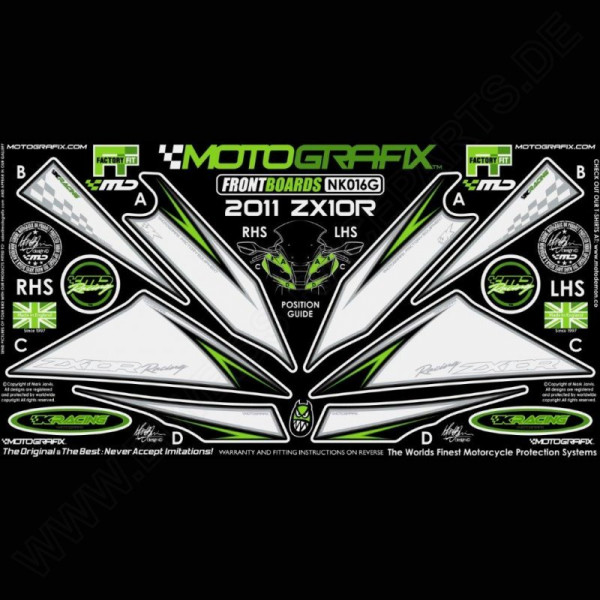 Motografix Steinschlagschutz vorn Kawasaki ZX-10 R 2011-2015 NK016G