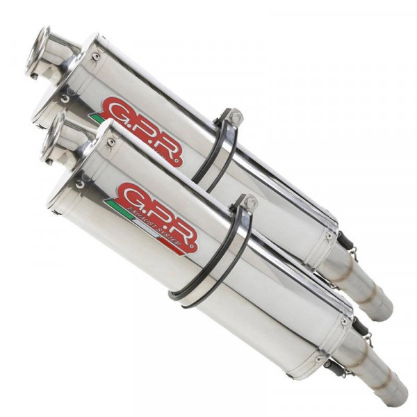 GPR Exhaust System Cagiva Navigator 1000 2000/05 Pair Homologated slip-on exhaust Trioval