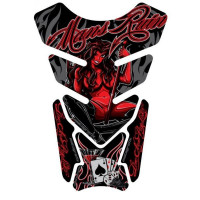 Motografix Mans Ruin She Devil 3D Gel Tank Pad Protector Black / Red Motografix Mans Ruin She Devil 3D Gel Tank Pad Protector Black / Red