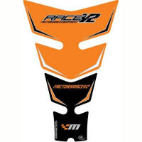 Motografix KTM Race V2 Orange / Black Factory 3D Gel Tank Pad Protector Motografix KTM Race V2 Orange / Black Factory 3D Gel Tank Pad Protector