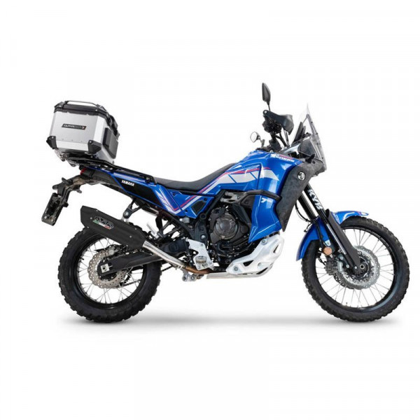 Yamaha Tenere 700 2025-2026, Furore-X Titanio Nero, Homologated legal slip-on exhaust including remo