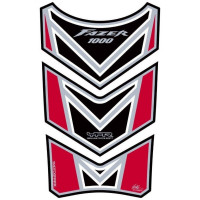 Motografix 3D Gel Tank Pad Black/Red passend für Yamaha Fazer 1000 Motografix 3D Gel Tank Pad Black/Red passend für Yamaha Fazer 1000