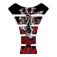 Motografix Mad Az F**K Gashead Rot/Schwarz 3D Gel Tank Pad Protector Motografix Mad Az F**K Gashead Rot/Schwarz 3D Gel Tank Pad Protector