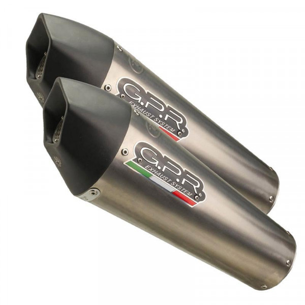 Aprilia Shiver 900 2017-2020, GP Evo4 Titanium, Dual Homologated legal slip-on exhaust including rem