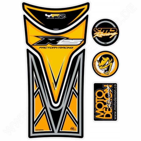 Motografix Yamaha YZF R 125 Yellow 3D Gel Tank Pad Protector TY017Y