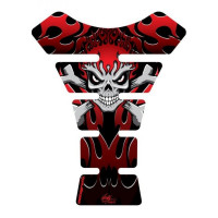 Motografix Flaming Skull Red 3D Gel Tank Pad Protector ST063R Motografix Flaming Skull Red 3D Gel Tank Pad Protector ST063R