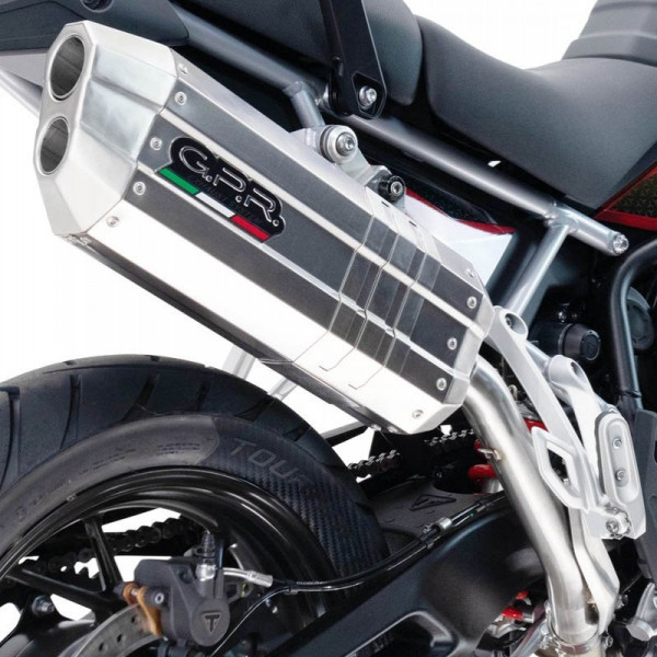 GPR Exhaust für Aprilia Caponord 1200 2013-2016, Hyper Sonic Inox, Homologated legal slip-on exhaust