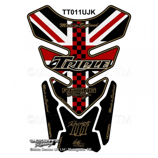 Motografix Triumph Triple Racing 3D Gel Tank Pad Protector TT011UJK