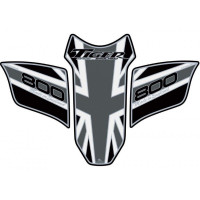 Motografix 3D Gel Tank Pad Grey Black passend für Triumph Tiger 800 Motografix 3D Gel Tank Pad Grey Black passend für Triumph Tiger 800