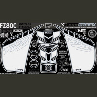 Motografix Tankschutz Knie Pads passend für Yamaha FZ8 N 2010 Motografix Tankschutz Knie Pads passend für Yamaha FZ8 N 2010