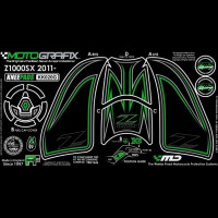 Motografix Tankschutz Knie Pads passend für KAWASAKI Z1000SX 2011-2016 Motografix Tankschutz Knie Pads passend für KAWASAKI Z1000SX 2011-2016