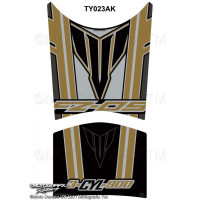 Motografix TY023AK 3D Gel Tank Pad passend für Yamaha FZ-09 Black/Gold Motografix TY023AK 3D Gel Tank Pad passend für Yamaha FZ-09 Black/Gold