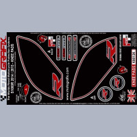 Motografix Tankschutz Knie Pads passend für BMW S 1000 R 2014-2016 Motografix Tankschutz Knie Pads passend für BMW S 1000 R 2014-2016