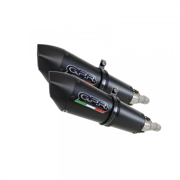 Ducati Monster 796 2010-2014, Gpe Ann. Black titanium, Dual Homologated legal slip-on exhaust includ