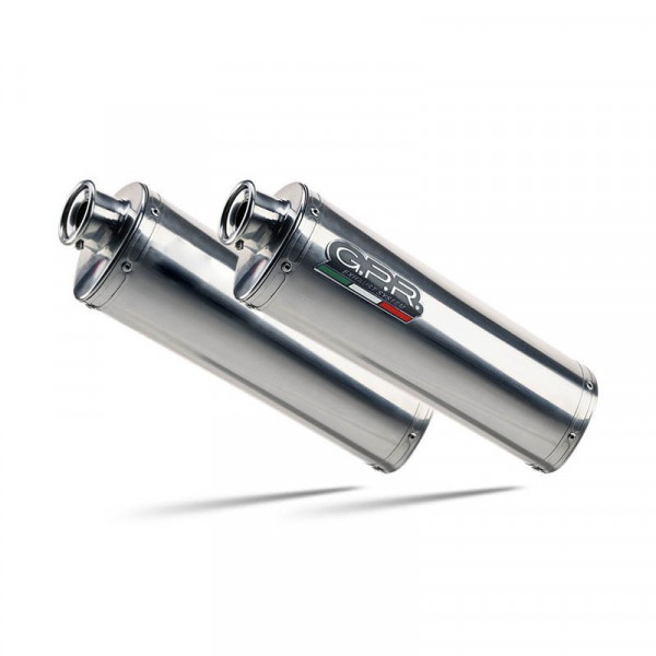 Kawasaki Zzr 1400 2006-2007, Trioval, Dual Homologated legal slip-on exhaust including removable db