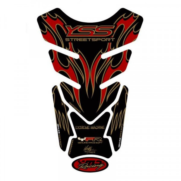 Motografix Yamaha Streetsport Black / Red 3D Gel Tank Pad Protector TY013KR