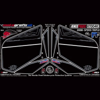 Motografix Tankschutz Knie Pads passend für Triumph Speed Triple 1050 2008–2010 Motografix Tankschutz Knie Pads passend für Triumph Speed Triple 1050 2008–2010